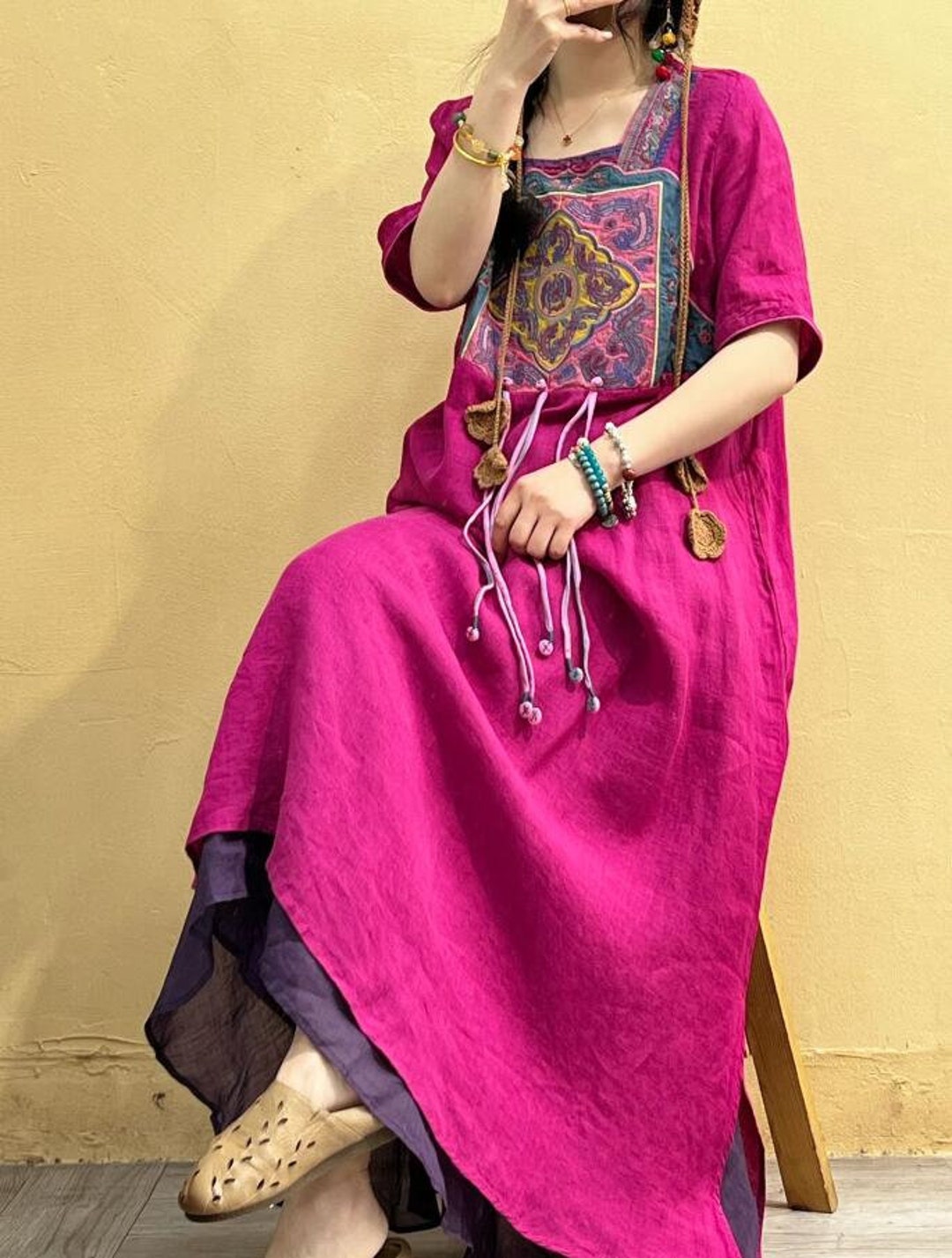 Women Summer Long Dresses Womens Robe Loose Fit Dresses Etsy