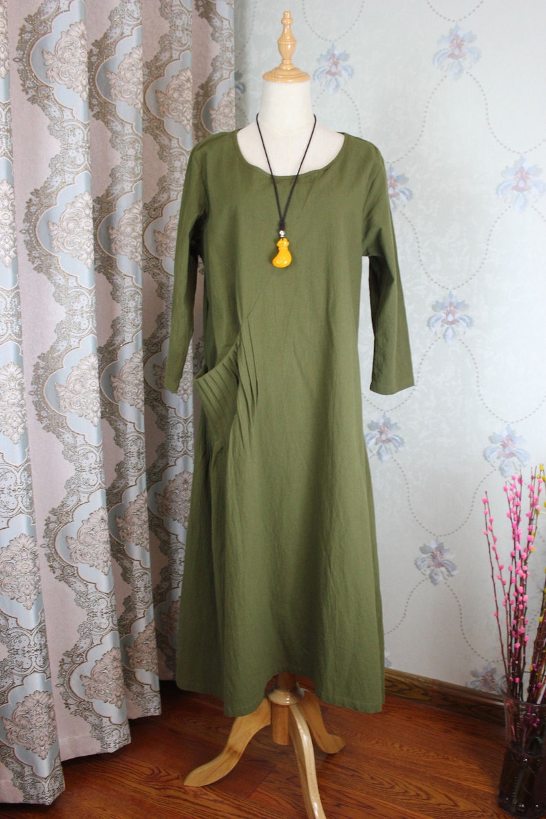 womens olive green dress