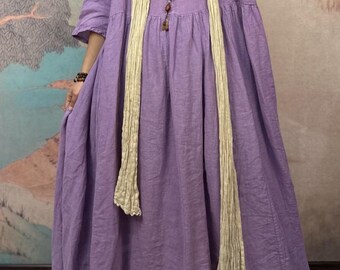 Linen Loose Fit Maxi Dress, Summer dresses with pockets, dresses for women