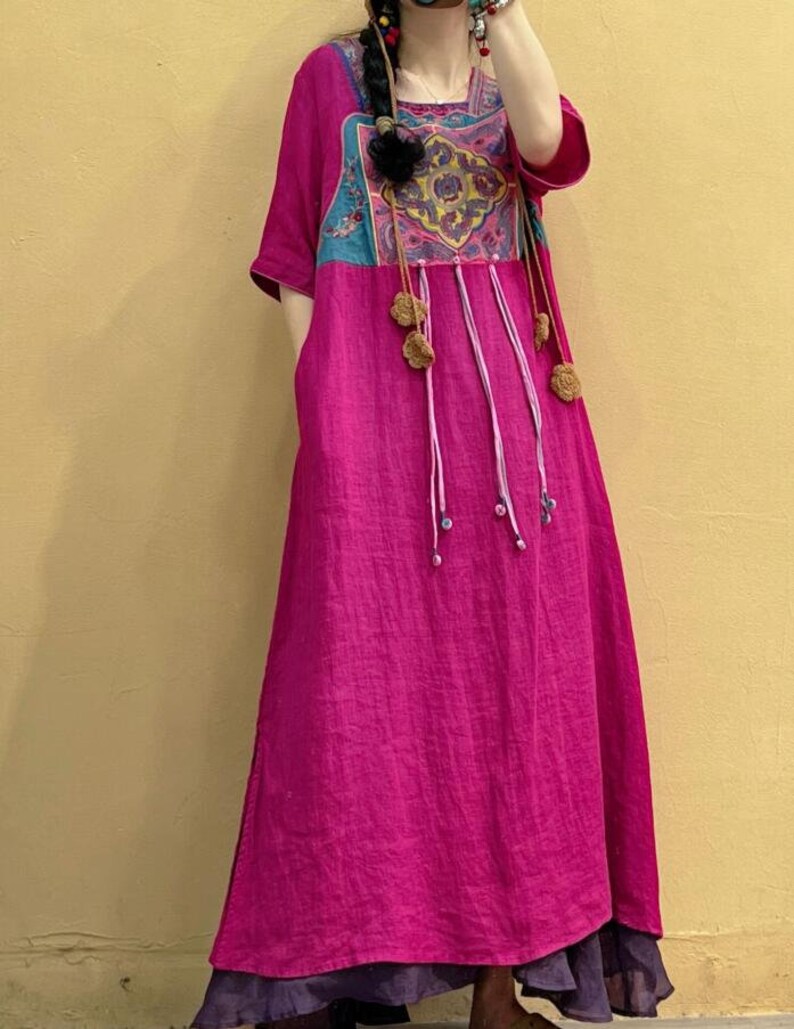 Women Summer Long Dresses Womens Robe Loose Fit Dresses Etsy