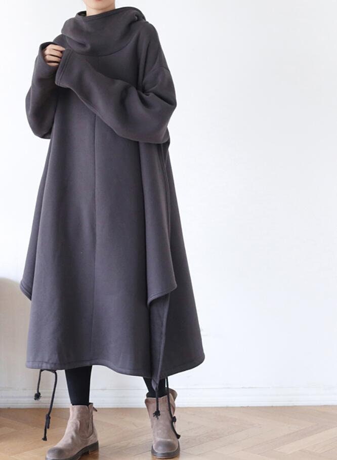 women's hooded dress coat