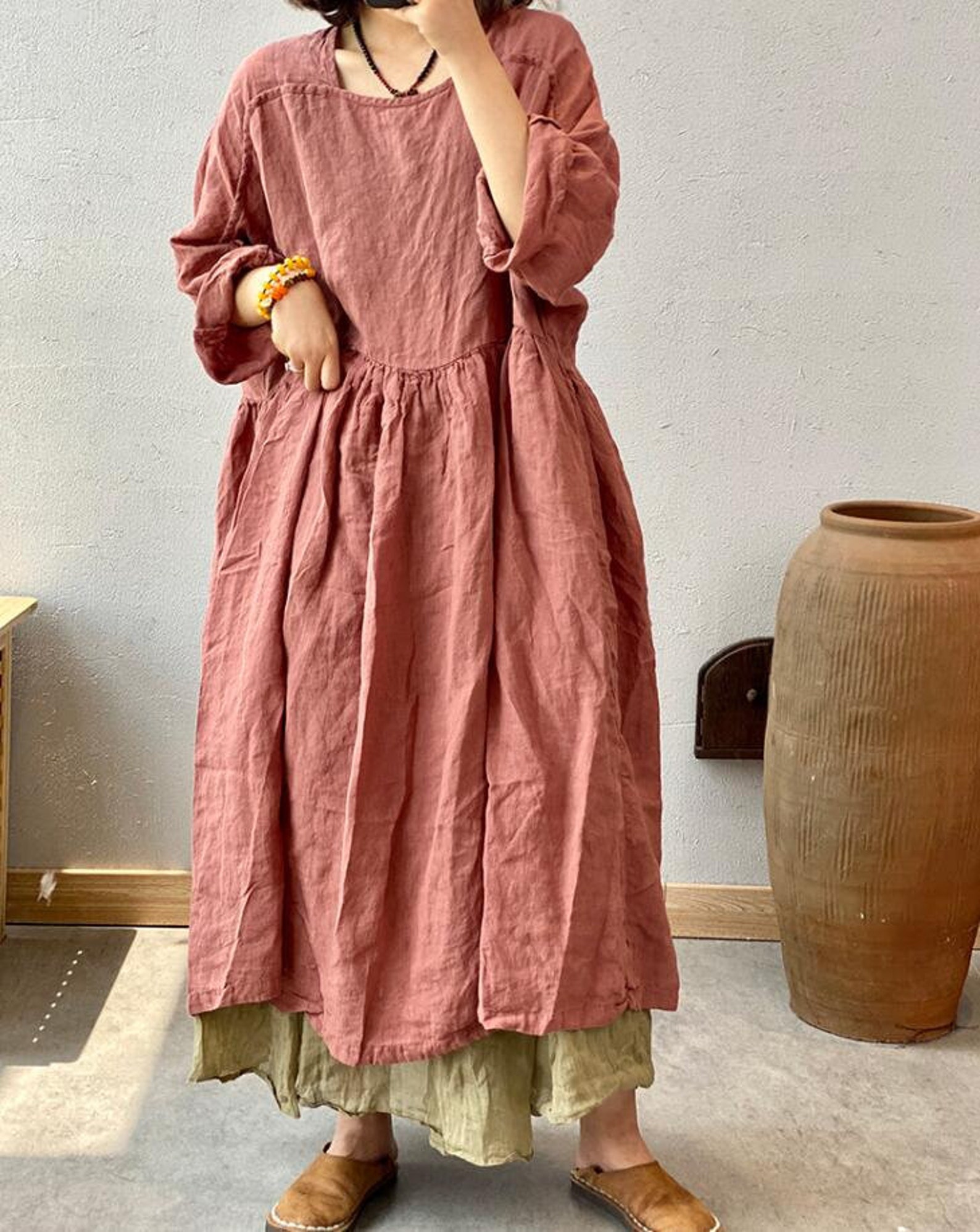 Linen Dress for Women Linen Dress Long Linen Dress Womens Etsy