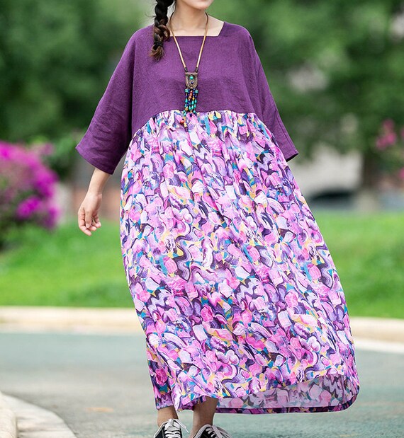 womens purple maxi dress
