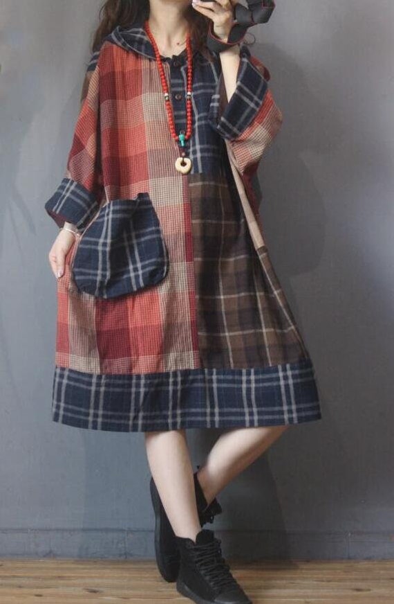 Women Hooded Dresses Plus Size Dresses 