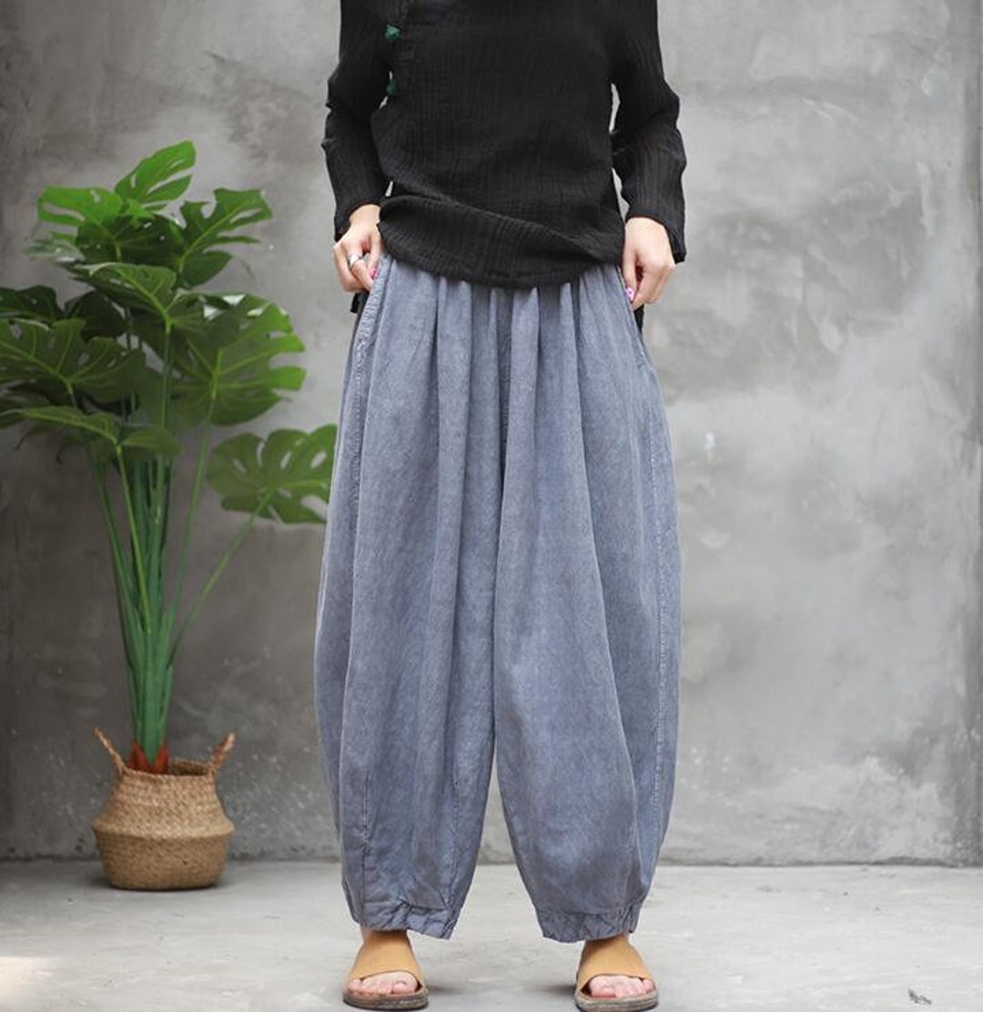 Women Long Pants Loose Elastic Waist Pants Large Size - Etsy