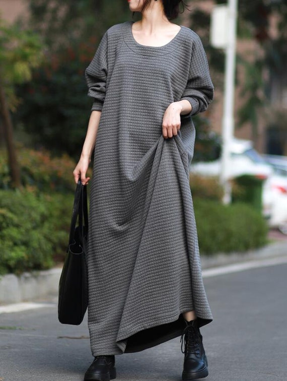 Women Cotton Maxi Dress Long Dress Casual Loose Fitting - Etsy