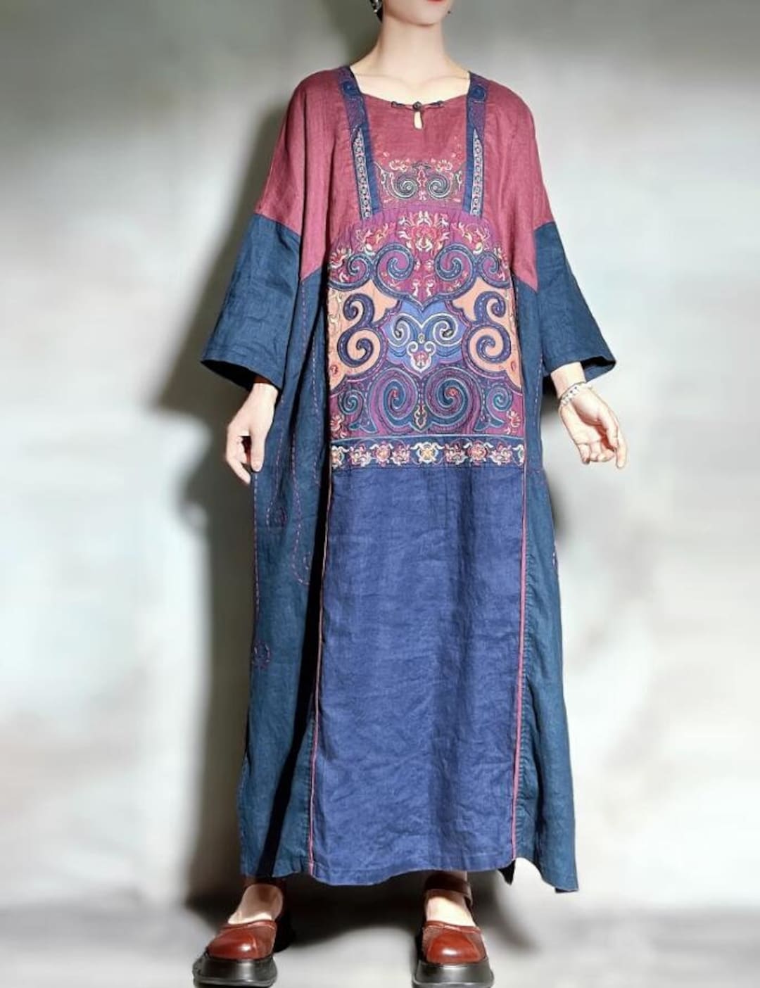 Loose Linen Maxi Dress, Women Spring Autumn Dress With Pockets - Etsy Israel Loose Linen Maxi Dress, Women Spring Autumn Dress With Pockets - Etsy Israel