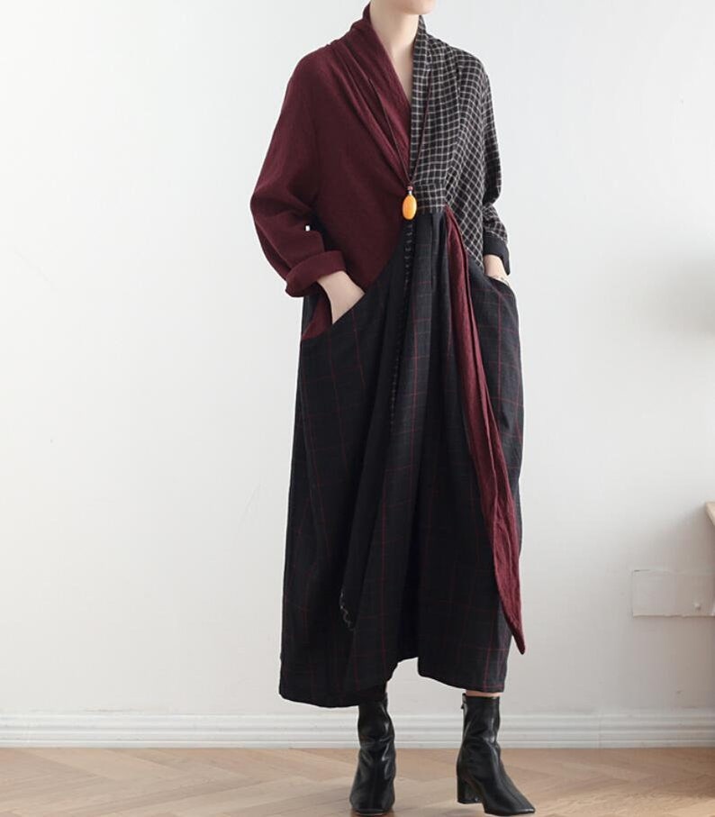 Linen long dress Loose Fitting Maxi Dress women dresses Etsy