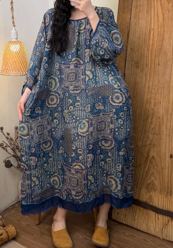 Linen Long Dress For Women, Summer Loose Fit Dress, dresses with Pockets