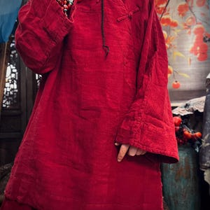 Linen Casual Loose fitting Blouse, Women oversized Spring Shirt, Autumn Linen Top image 1