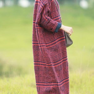 Wool Dress Women, Wool maxi dress, Oversized Dress, long Wool dresses, Wool robe, retro dress, Winter kaftan Dress image 7