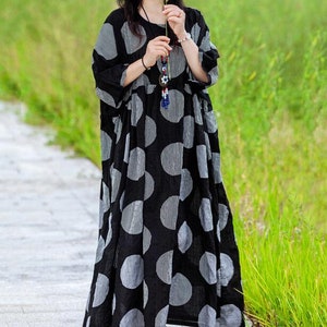 Womens Cotton long dress, plus size dress, womens oversized dresses, Summer Dress Long, Prom dress, black maxi dress for women