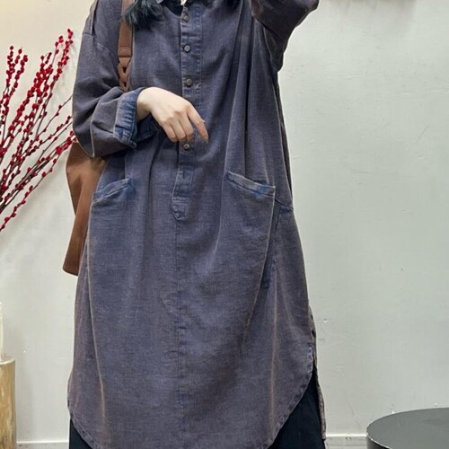 Womens Linen Maxi Dress Loose Fitting Dresses Long Retro - Etsy