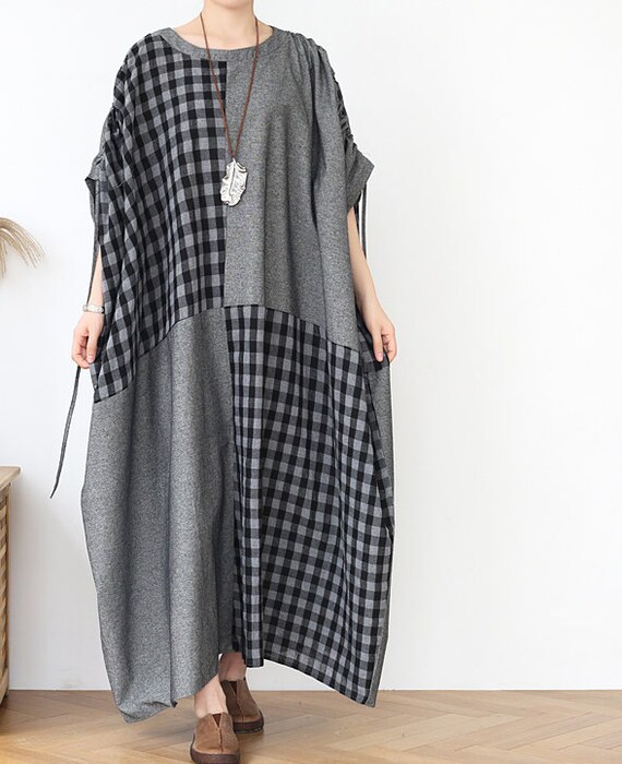 cotton maxi dress long sleeve
