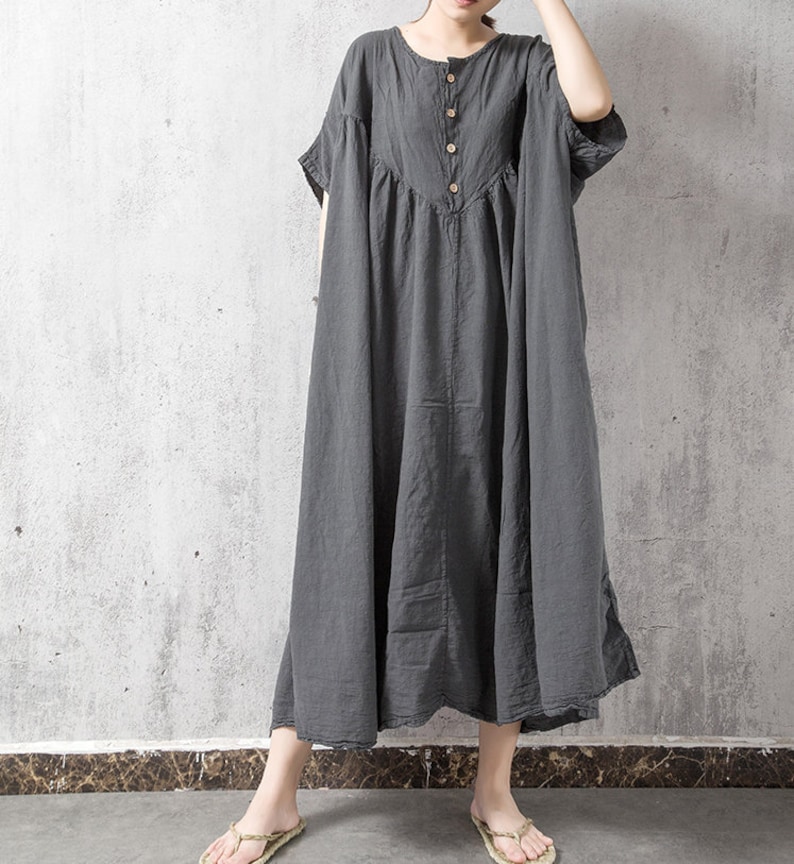 Womens oversized dress, Summer dress, Loose Fitting linen cotton dress, boho maxi dress, minimalist dress, Maternity Maxi Dress 