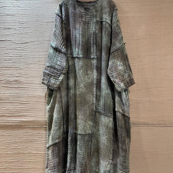 Robe longue en lin pour femme, robe ample printanière, robe avec poches, robes pour femmes