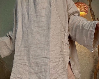 Casual Loose Linen Shirts, Autumn Long sleeves Shirt, Women Blouse, Top for Women