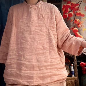 Women Spring Linen Top, Shirts for Women, autumn Loose Casual Minimalist Blouse