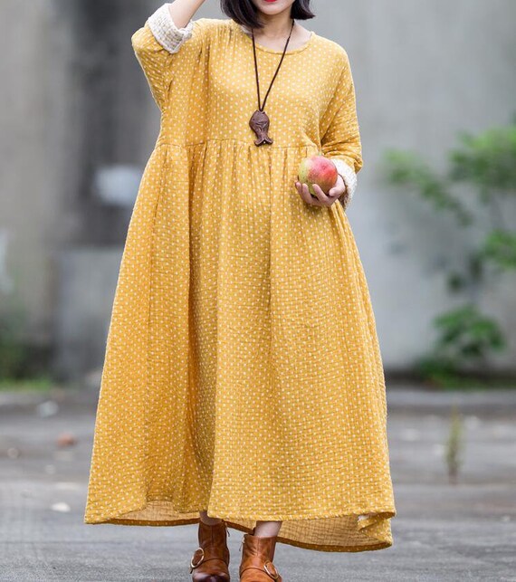 women cotton maxi dress