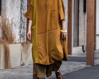 Women Cotton Long Shirt, Summer Top, Women's Oversized Blouse