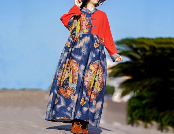 cotton long maxi dress