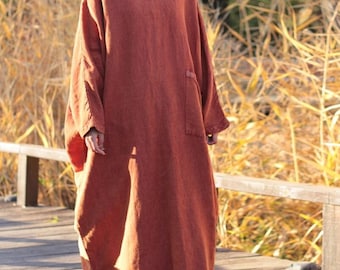 Linen dress for women, Linen long Dress, womens dresses, loose linen dress, Oversized Dresses, Linen robe