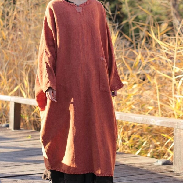 Linen dress for women, Linen long Dress, womens dresses, loose linen dress, Oversized Dresses, Linen robe