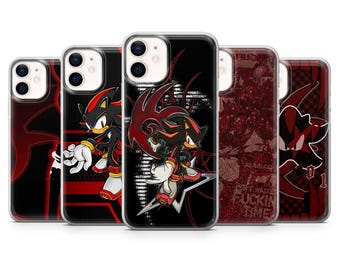 Funda para teléfono Shadow the Hedgehog Sonic Edgy Cover para iPhone 17, 17 Pro, 16, 15, 14, 13, 12; Samsung S25, S24, S23, A56, A36, A16; Pixel 10, 10 Pro, 9A