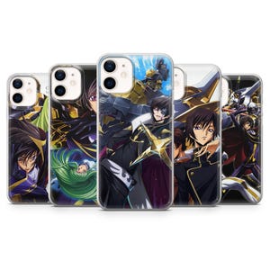 Könnte beinhalten: Eine Sammlung von Handyhüllen mit Anime-Charakteren in verschiedenen Actionposen. Die Hüllen zeigen eine Reihe von Farben, darunter Schwarz, Gold und Lila, mit detaillierten Illustrationen und einem glänzenden Finish.