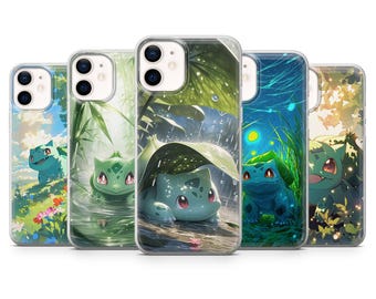 Pokemon Handyhülle Bisasam Squritle Cover für iPhone 17 17Pro 16 15 14 13 12 Samsung S25 S24 S23 A56 A36 A16, Pixel 10 10Pro 9A