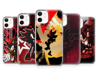Funda para teléfono Shadow the Hedgehog Sonic Edgy Cover para iPhone 17, 17 Pro, 16, 15, 14, 13, 12; Samsung S25, S24, S23, A56, A36, A16; Pixel 10, 10 Pro, 9A