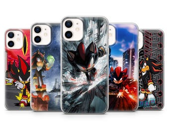 Funda para teléfono Shadow the Hedgehog Sonic Edgy Cover para iPhone 17, 17 Pro, 16, 15, 14, 13, 12; Samsung S25, S24, S23, A56, A36, A16; Pixel 10, 10 Pro, 9A