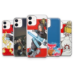 May include: A collection of five phone cases featuring anime-style illustrations. The cases display various characters in action poses, with vibrant colors and dynamic compositions. Each case has a different design, showcasing a range of characters and scenes.
