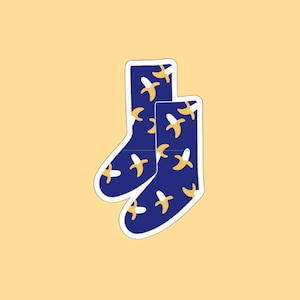 Vinylsticker/magneten bananensokken