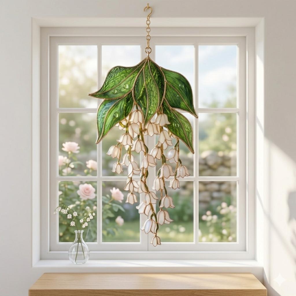 Acrylic Lily of the Valley Suncatcher, 2D Acrylic Lily of the Valley ...