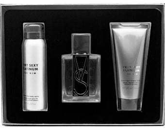 Victoria’s Secret Platinum Very Sexy Fir Him gift set Cologne Perfum Deodorant Body Wash