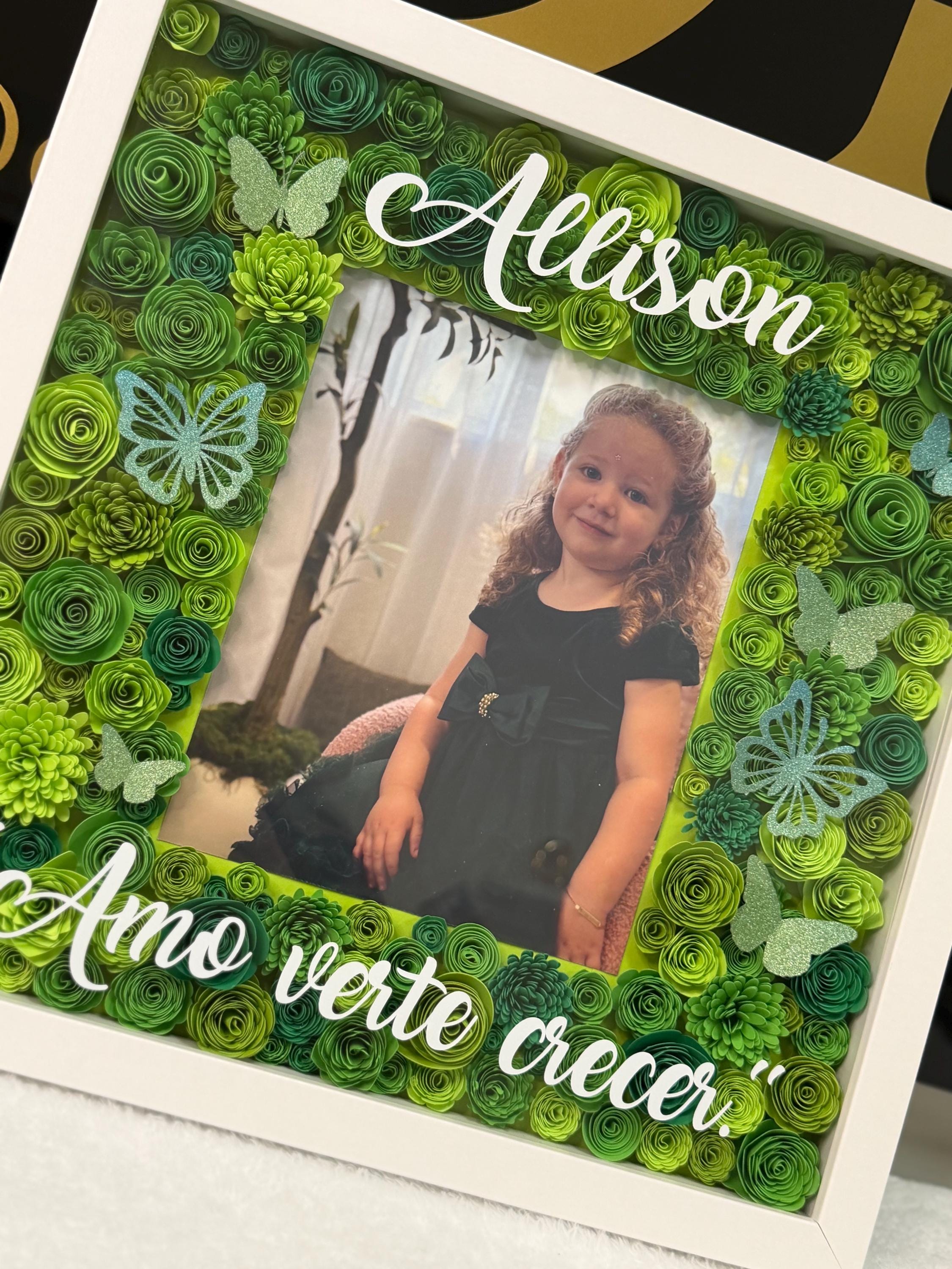 Custom 3D Floral Frame With Photo, Handmade Personalized Gift, Unique ...