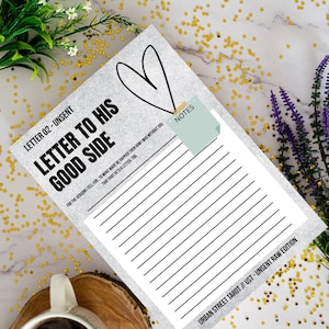 Könnte beinhalten: Ein rechteckiges Schreibpapier mit silbernem Glitzerrand, das den Text "LETTER 02 - UNSENT", "LETTER TO HIS GOOD SIDE", "FOR THE VERSION I FELL FOR, TO WHAT MADE ME HAPPIER THEN HOW I WAS WITHOUT YOU. THAT PART GETS A LETTER, TOO.", "NOTES" und "URBAN STREET TAROT // UST - UNSENT RAW EDITION" enthält.