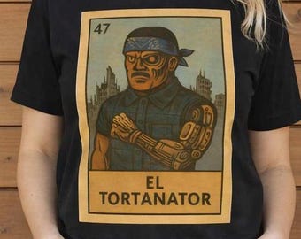 Camiseta de Lotería El Tortanator / Tarjeta de Lotería Mexicana El Tortanator