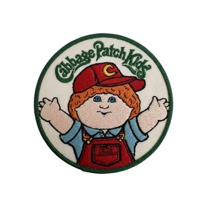 Kållapp Barn Pojke Broderad Tyglapp – Retro Rund Dockfigur