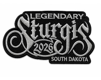 Sturgis 2026 Embroidered Motorcycle Patch – 86th Anniversary Commemorative Biker Patch
