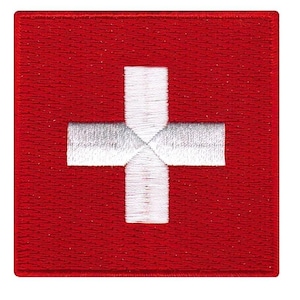 Rotes Kreuz Erste-Hilfe-Abzeichen - Gesticktes Bügelbild für Jacken