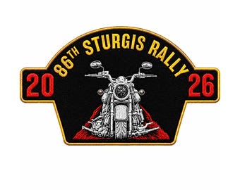 Sturgis 2026 Motorcycle Rally Embroidered Patch Vintage Biker Club Jacket Sew-On