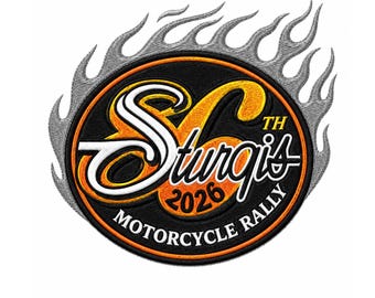Sturgis 2026 Motorcycle Rally Embroidered Patch – Biker Jacket & Vest Accessory