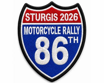 Sturgis 2026 86th Motorcycle Rally Embroidered Patch – Biker Jacket & Vest Badge