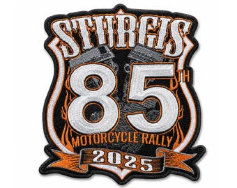 Sturgis 85th Motorcycle Rally 2025 Embroidered Biker Patch Vintage Style