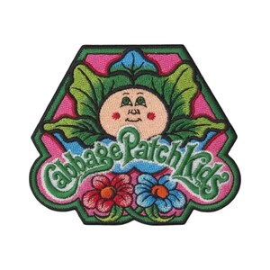 Cabbage Patch Kids Embroidered Doll – Retro Flowers, Cabbage Leaves