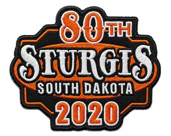 80th Sturgis Motorcycle Rally 2026 Embroidered Patch – Biker Jacket & Vest