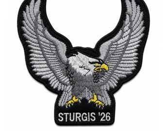 Sturgis 2026 86th Anniversary Embroidered Biker Patch – Motorcycle Rally Souvenir