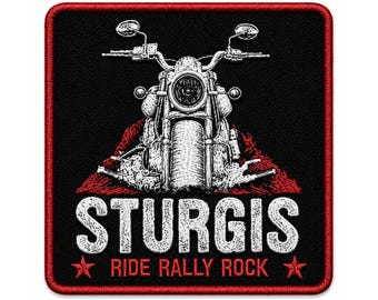 Custom Motorcycle Embroidered Patches – Sturgis 2026, Ride Rally & Biker Back Patches